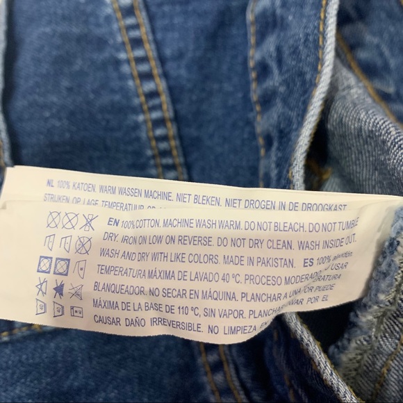 5 for 20 distressed button down mini jean skirt - Picture 6 of 7